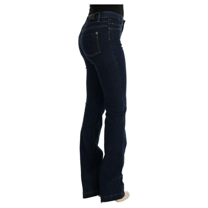 Costume National Blue Cotton Bootcut Flared Jeans 1728,67345645728,Blue,Bootcut Jeans - Jeans Denim - Clothing,Clothing,Costume National,Jeans & Pants - Women - Clothing,Jeans Denim - Clothing,Material: 100% Cotton,New with tags,W25,W26,Women,Women - Clot