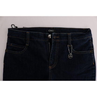 Costume National Blue Cotton Bootcut Flared Jeans 1728,67345645728,Blue,Bootcut Jeans - Jeans Denim - Clothing,Clothing,Costume National,Jeans & Pants - Women - Clothing,Jeans Denim - Clothing,Material: 100% Cotton,New with tags,W25,W26,Women,Women - Clot