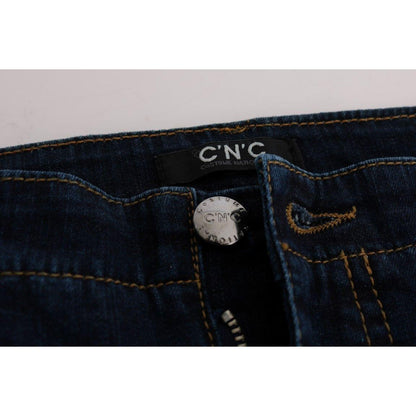 Costume National Blue Cotton Bootcut Flared Jeans 1728,67345645728,Blue,Bootcut Jeans - Jeans Denim - Clothing,Clothing,Costume National,Jeans & Pants - Women - Clothing,Jeans Denim - Clothing,Material: 100% Cotton,New with tags,W25,W26,Women,Women - Clot