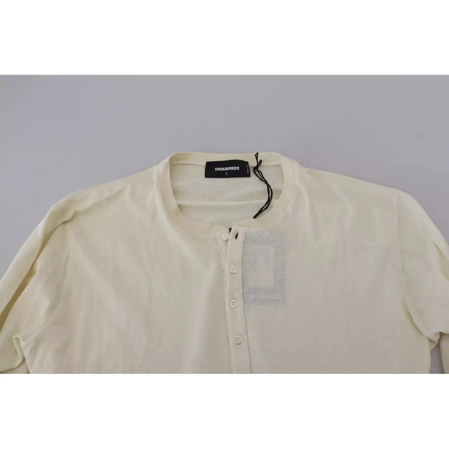 Dsquared² Beige Cotton Linen Long Sleeves Pullover Sweater 1728,67345645728,Beige,Clothing,Dsquared²,IT50 | L,Material: 70% Cotton 30% Linen,Men,Men - Clothing,Preowned / Defect,Sweaters - Clothing,Sweaters - Men - Clothing,Sweatshirts - Sweaters - Clothi