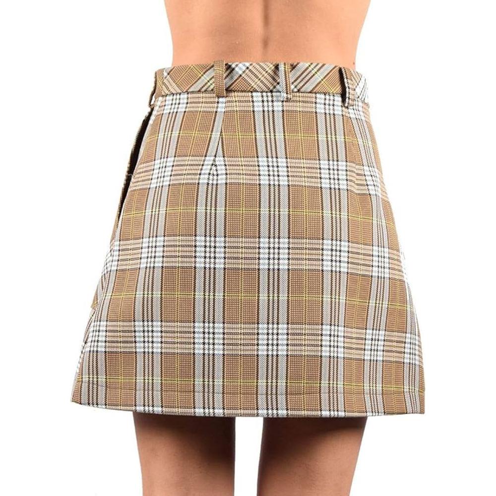 Patrizia Pepe Chic Tartan Cotton Blend Mini Skirt Patrizia Pepe