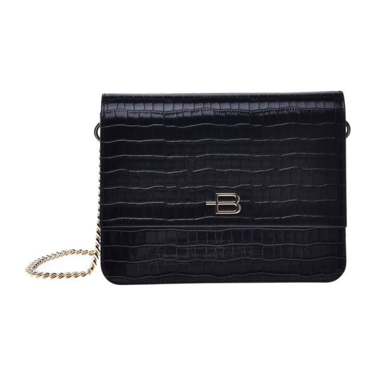 Baldinini Trend Elegant Python-Print Calfskin Shoulder Bag Baldinini Trend