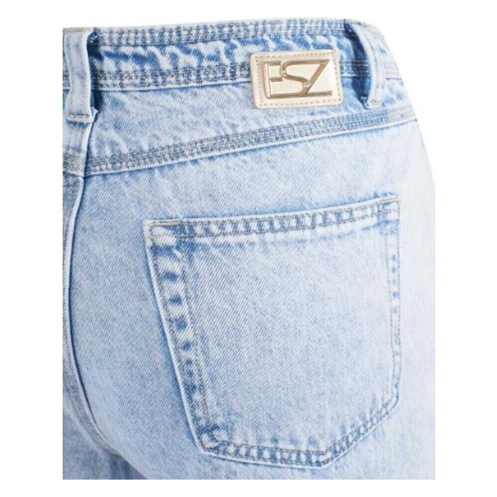 Yes Zee Light Blue Cotton Women Jeans Yes Zee