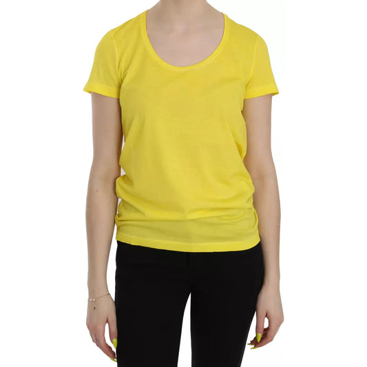 Dsquared² Yellow Round Neck Short Sleeve Shirt Top Blouse 1728,67345645728,Clothing,Dsquared²,IT38 | XS,Material: Cotton,Preowned / Defect,T-Shirts - Clothing,T-Shirts - T-Shirts - Clothing,Tops & T-Shirts - Women - Clothing,Women,Yellow