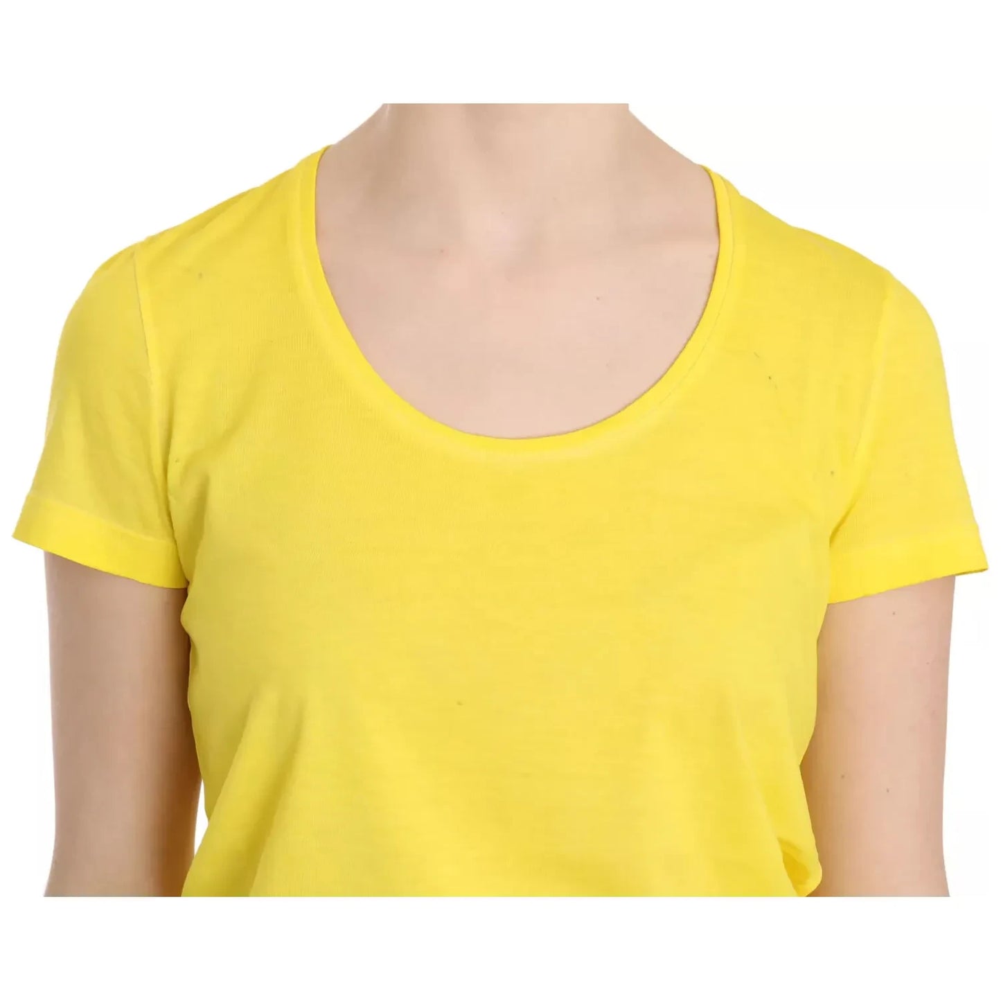 Dsquared² Yellow Round Neck Short Sleeve Shirt Top Blouse Dsquared²