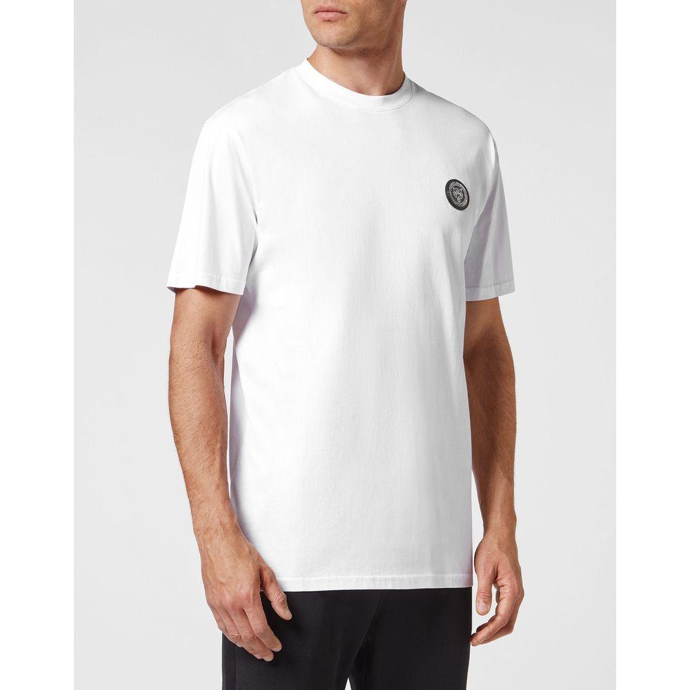 Plein Sport Sleek Cotton Tee with Signature Detailing Plein Sport