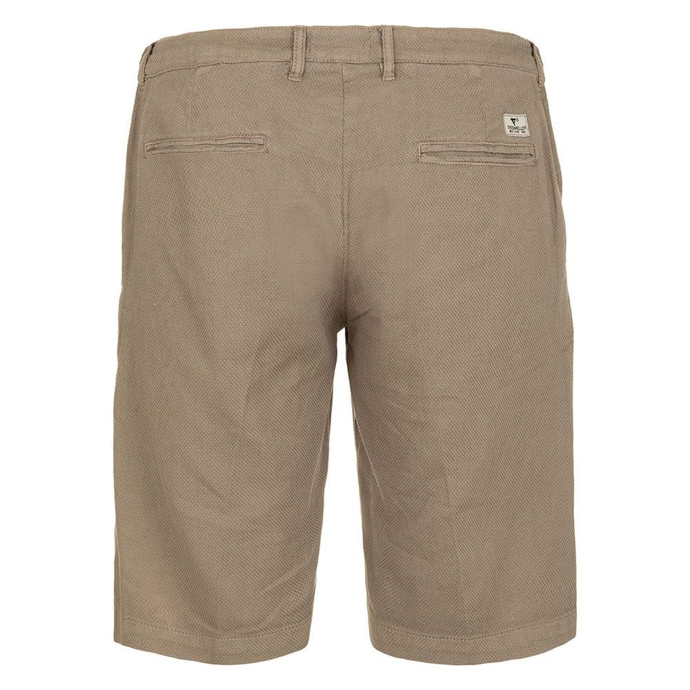 Fred Mello Summertime Sophistication Beige Cotton Shorts Fred Mello