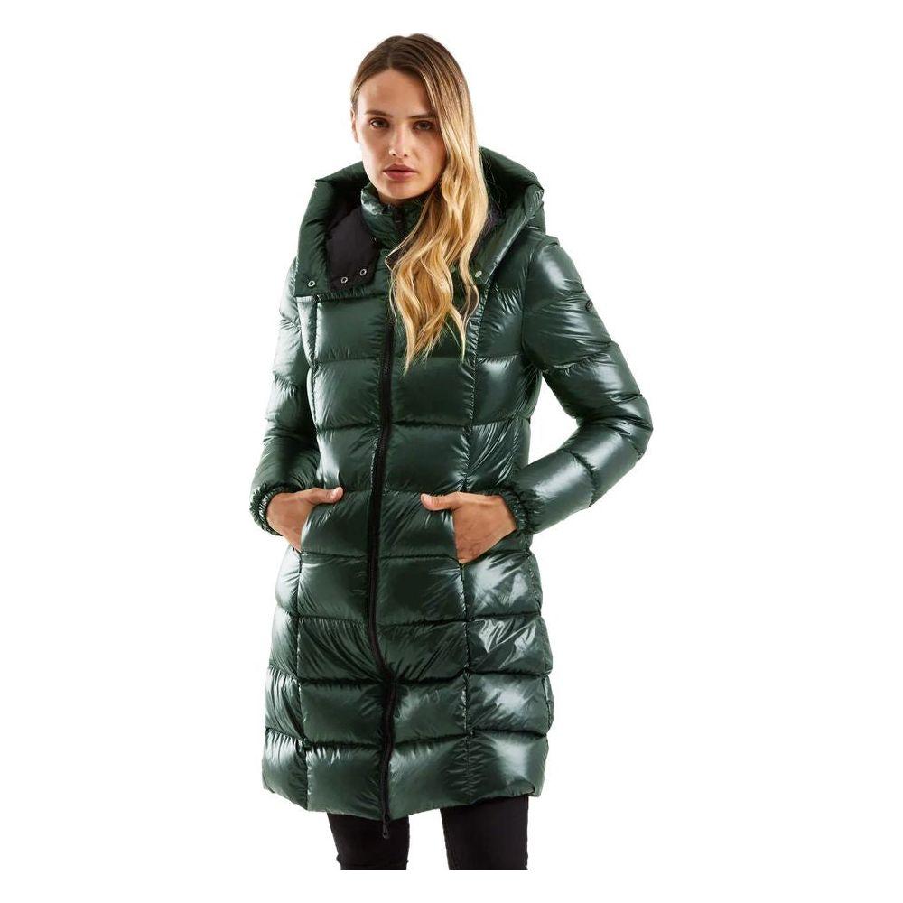 Refrigiwear Green Polyester Women Jacket Refrigiwear