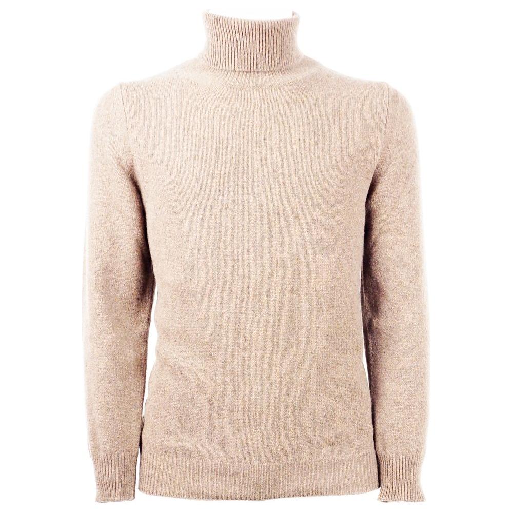 Emilio Romanelli Elegant Beige Cashmere Turtleneck Sweater Emilio Romanelli