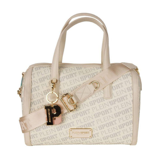 Plein Sport Chic White Eco-Leather Crossbody Bag Plein Sport