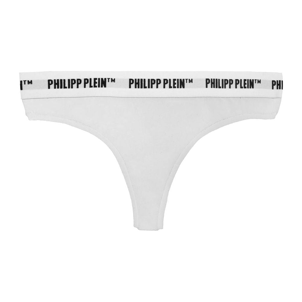 Philipp Plein Elegant White Thong Duo for Women WOMAN UNDERWEAR Philipp Plein