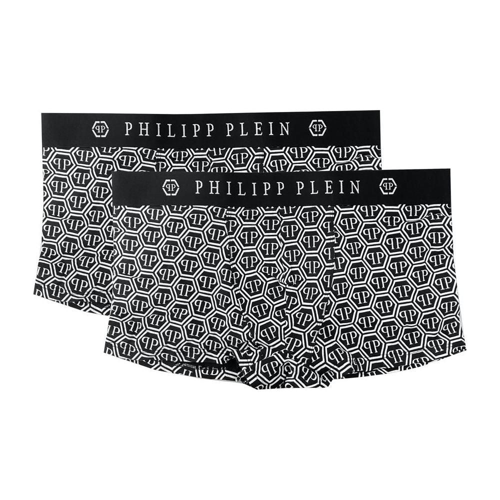 Philipp Plein Black Cotton Men Boxer Philipp Plein