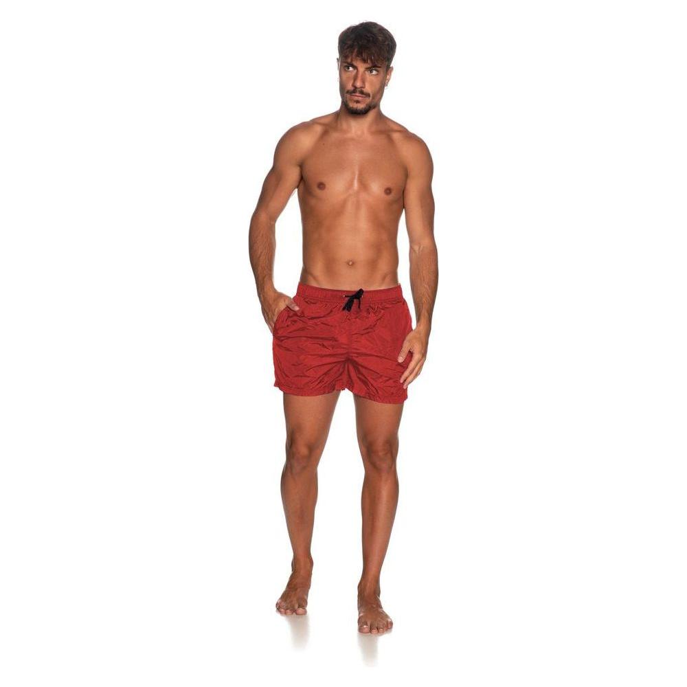 Refrigiwear Red Nylon Men's Swimsuit Refrigiwear