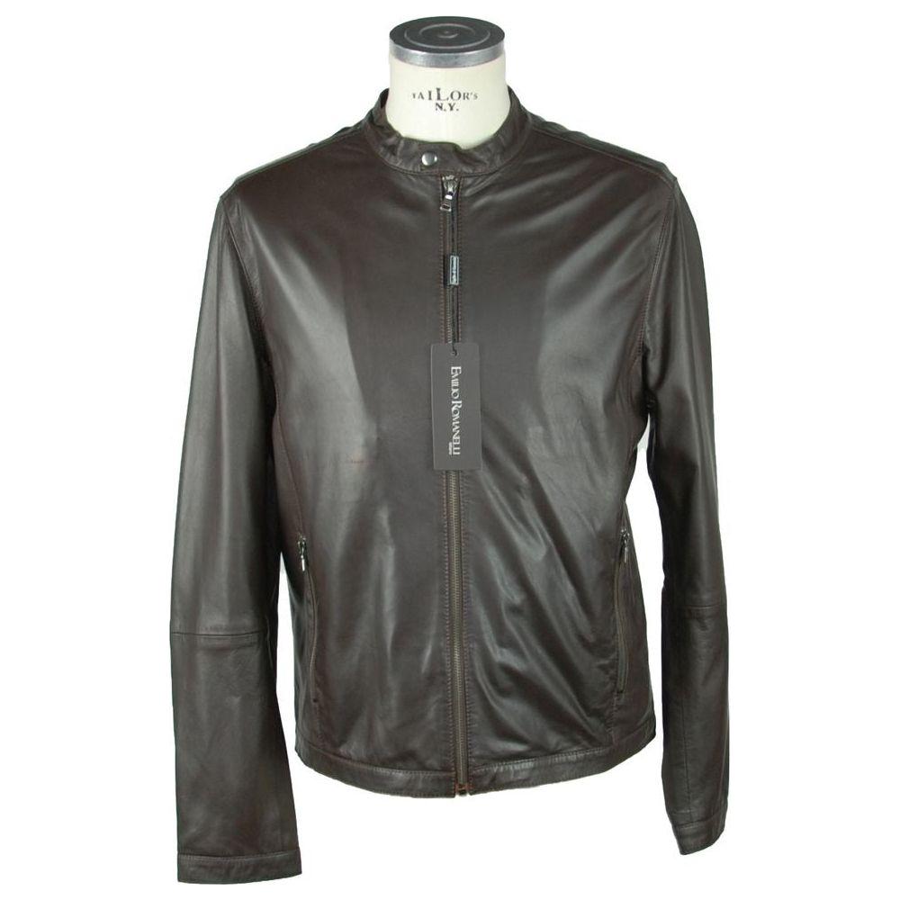 Emilio Romanelli Elegant Leather Jacket Emilio Romanelli