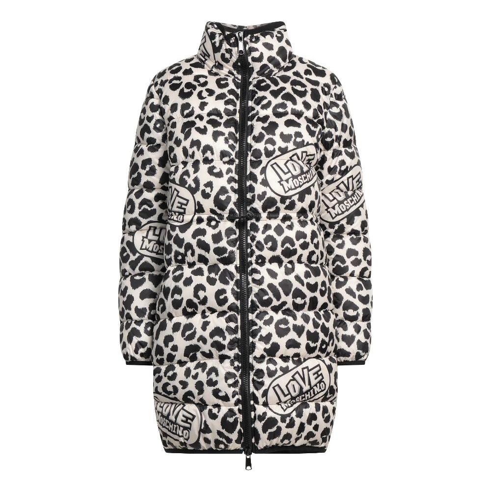 Love Moschino Chic Leopard Print Down Jacket Love Moschino