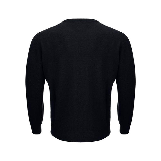 KANGRA Elegant Black Wool Sweater for Men KANGRA