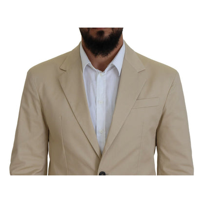 Dsquared² Beige Cotton Single Breasted 2 Piece CIPRO Suit