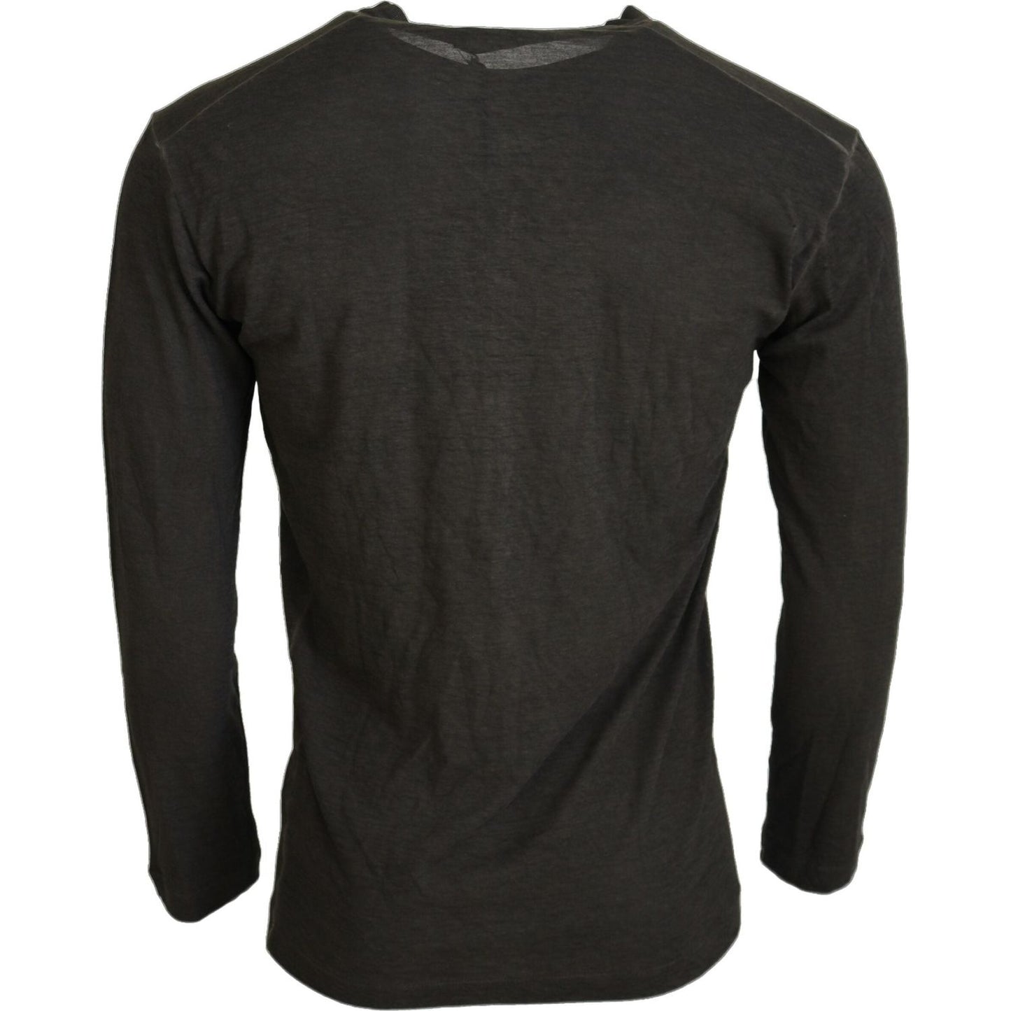 Dsquared² Gray Cotton Linen Long Sleeves Pullover Sweater Dsquared²