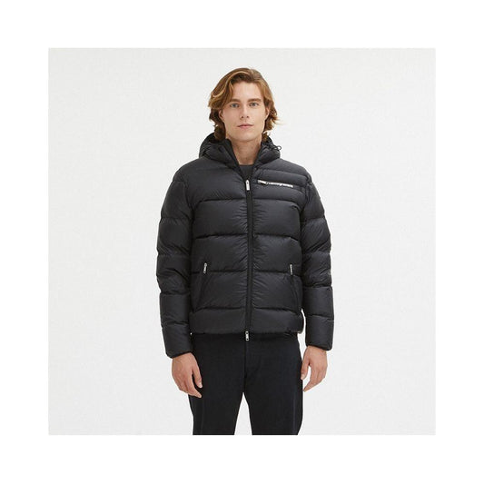 Centogrammi Black Nylon Men Jacket Centogrammi