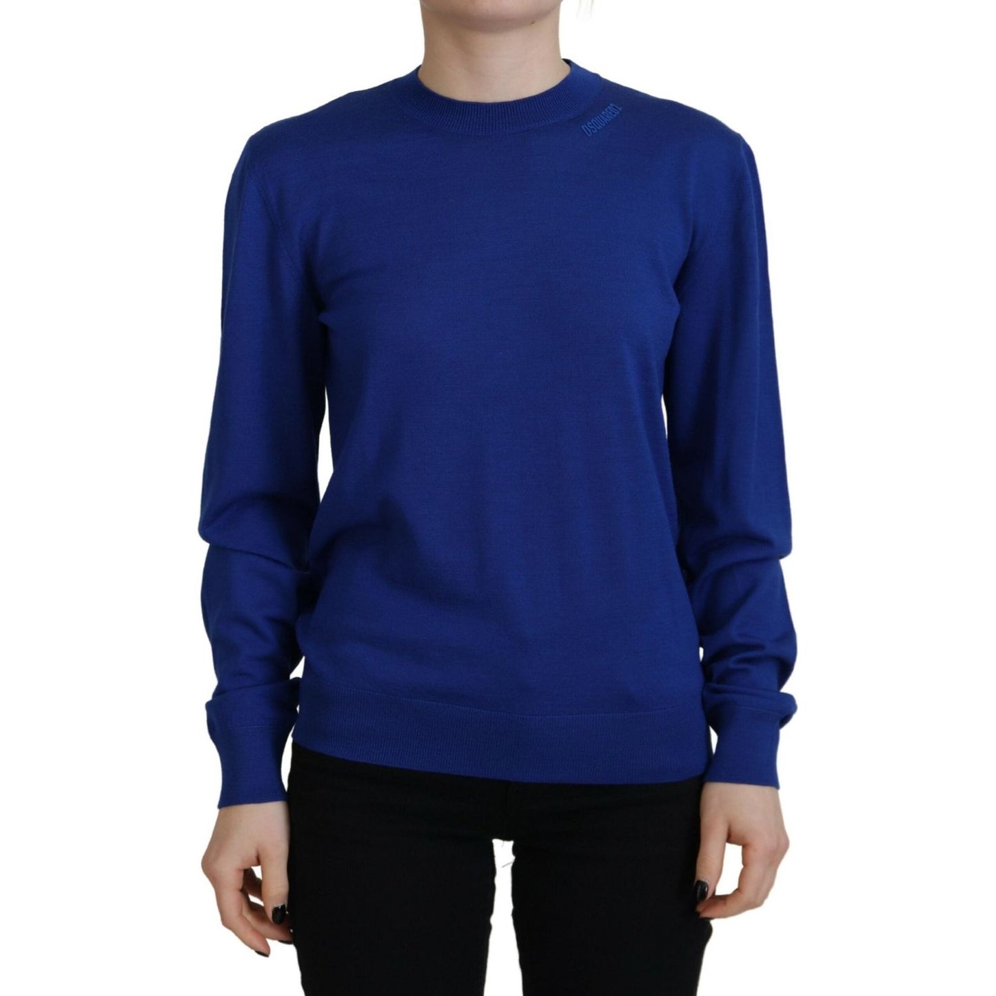 Dsquared² Blue Long Sleeve Crew Neck Casual Sweater Dsquared²