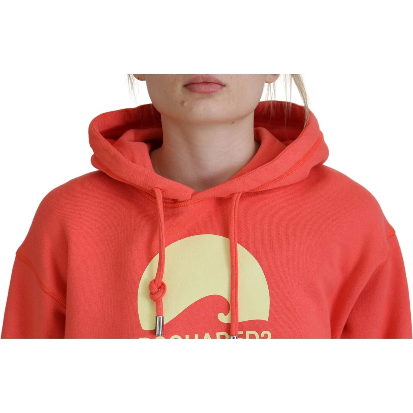 Dsquared² Pink Logo Print Cotton Hoodie Sweatshirt Sweater Dsquared²