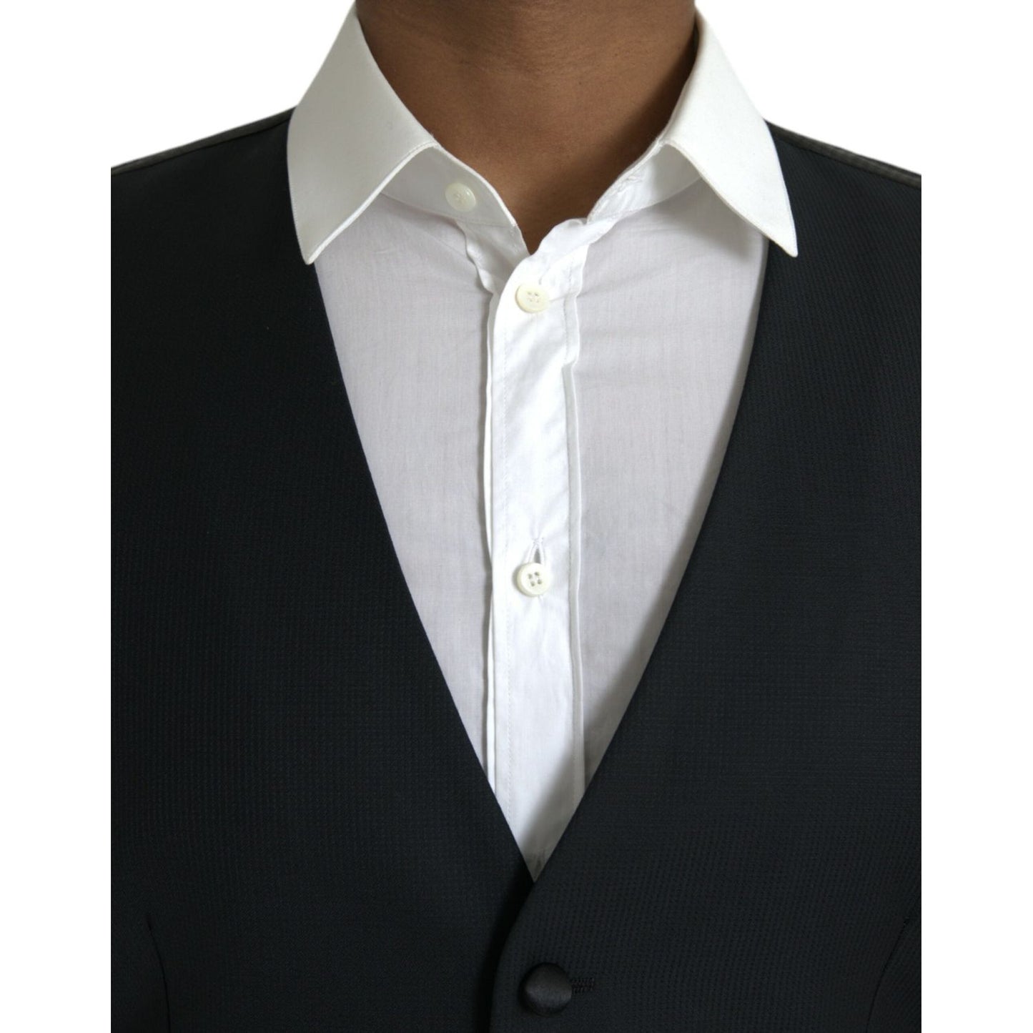 Dolce & Gabbana Black Wool Waistcoat Dress Formal Vest Dolce & Gabbana