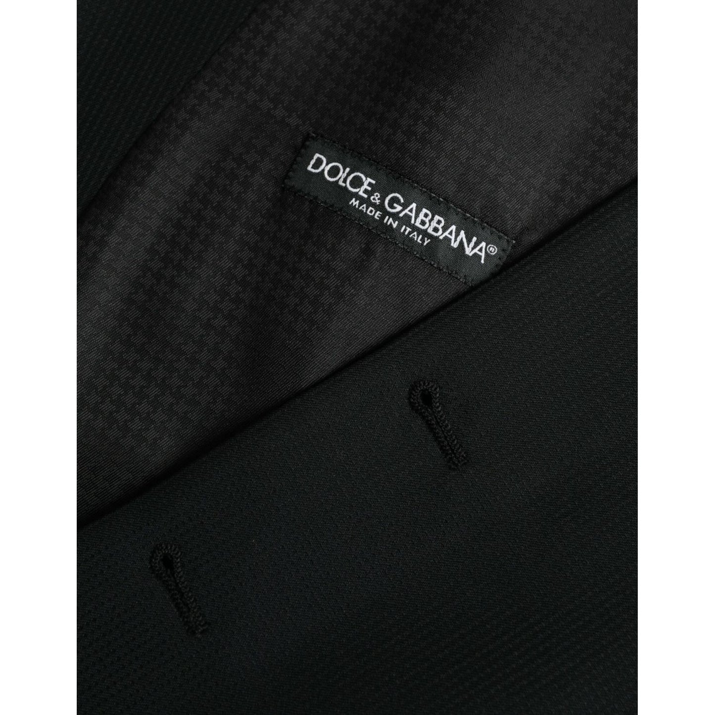 Dolce & Gabbana Black Wool Waistcoat Dress Formal Vest Dolce & Gabbana