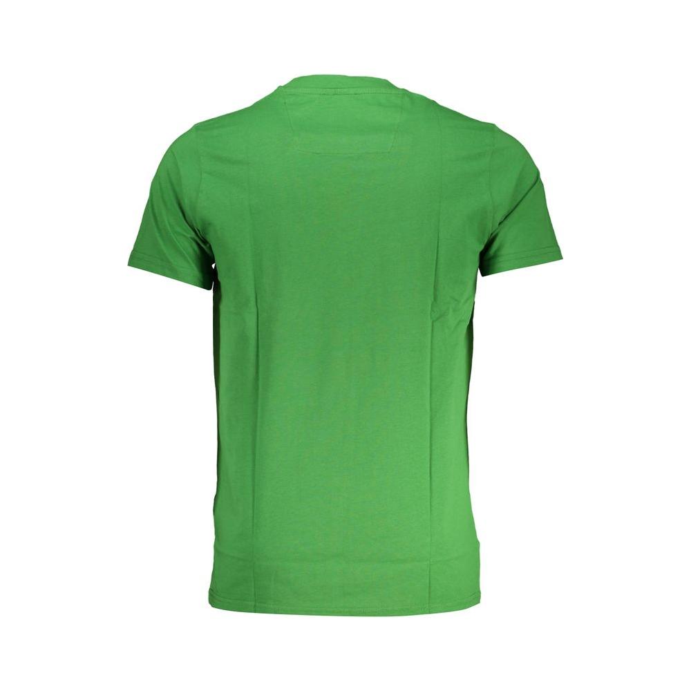 Cavalli Class Green Cotton T-Shirt Cavalli Class