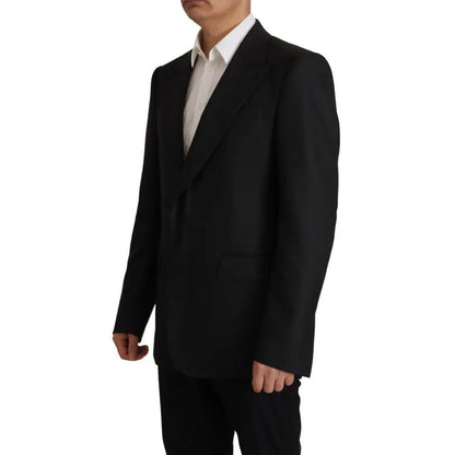 Dolce & Gabbana Black Polyester Single Breasted BlazerJacket 1728,67345645728,Black,Blazers - Men - Clothing,Blazers - Suits & Blazers - Clothing,Clothing,Dolce & Gabbana,IT48 | M,Material: 69% Polyester 30% Viscose 1% Elastane,Men,Preowned / Defect,Suits