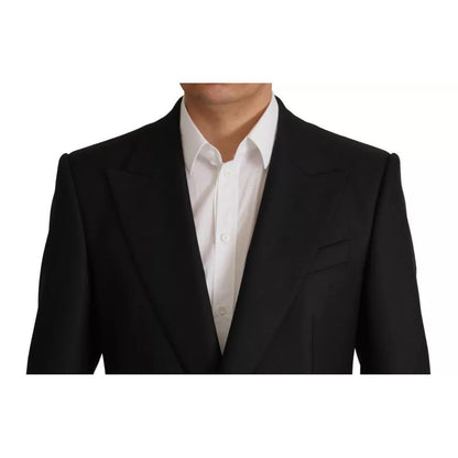 Dolce & Gabbana Black Polyester Single Breasted BlazerJacket 1728,67345645728,Black,Blazers - Men - Clothing,Blazers - Suits & Blazers - Clothing,Clothing,Dolce & Gabbana,IT48 | M,Material: 69% Polyester 30% Viscose 1% Elastane,Men,Preowned / Defect,Suits