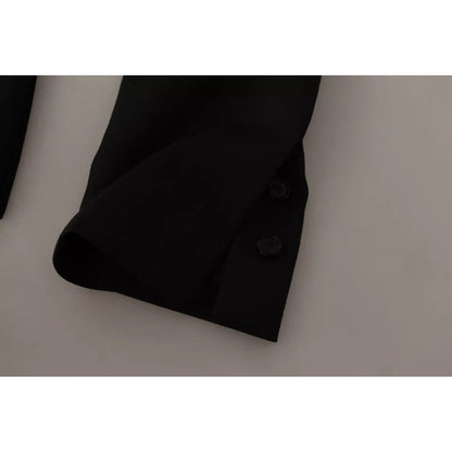 Dolce & Gabbana Black Polyester Single Breasted BlazerJacket 1728,67345645728,Black,Blazers - Men - Clothing,Blazers - Suits & Blazers - Clothing,Clothing,Dolce & Gabbana,IT48 | M,Material: 69% Polyester 30% Viscose 1% Elastane,Men,Preowned / Defect,Suits