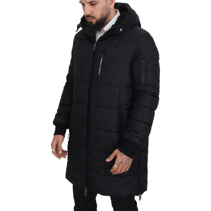 Dolce & Gabbana Black Nylon Hooded Parka Coat Winter Jacket 1728,67345645728,Black,Clothing,Dolce & Gabbana,IT46 | S,Jackets & Coats - Clothing,Jackets - Men - Clothing,Material: 80% Nylon 20% Cotton,Men,Parkas - Jackets & Coats - Clothing,Preowned / Defe