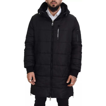 Dolce & Gabbana Black Nylon Hooded Parka Coat Winter Jacket 1728,67345645728,Black,Clothing,Dolce & Gabbana,IT46 | S,Jackets & Coats - Clothing,Jackets - Men - Clothing,Material: 80% Nylon 20% Cotton,Men,Parkas - Jackets & Coats - Clothing,Preowned / Defe