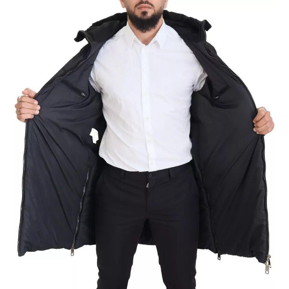 Dolce & Gabbana Black Nylon Hooded Parka Coat Winter Jacket 1728,67345645728,Black,Clothing,Dolce & Gabbana,IT46 | S,Jackets & Coats - Clothing,Jackets - Men - Clothing,Material: 80% Nylon 20% Cotton,Men,Parkas - Jackets & Coats - Clothing,Preowned / Defe