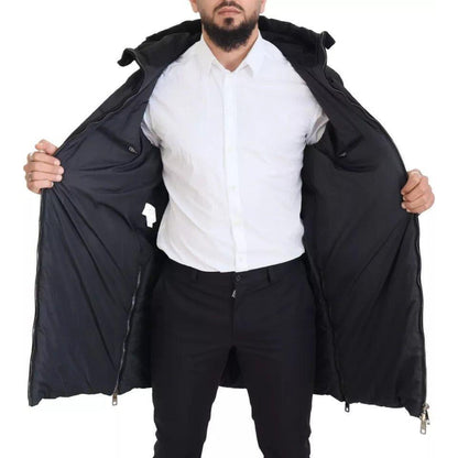 Dolce & Gabbana Black Nylon Hooded Parka Coat Winter Jacket 1728,67345645728,Black,Clothing,Dolce & Gabbana,IT46 | S,Jackets & Coats - Clothing,Jackets - Men - Clothing,Material: 80% Nylon 20% Cotton,Men,Parkas - Jackets & Coats - Clothing,Preowned / Defe