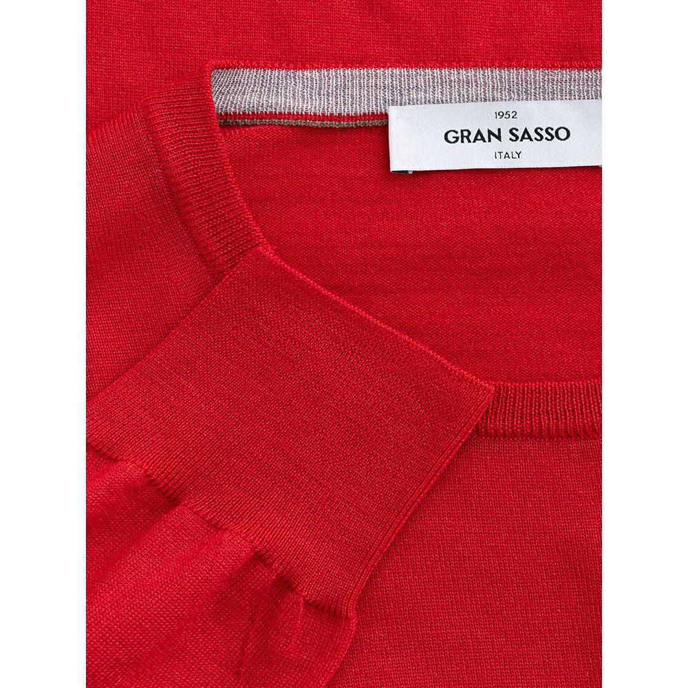 Gran Sasso Elegant Red Wool Sweater for Men Gran Sasso