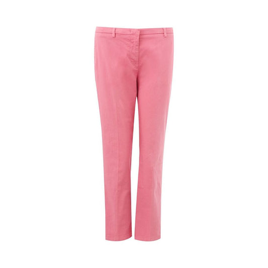 Lardini Elegant Cotton Pink Trousers for Sophisticated Style Lardini