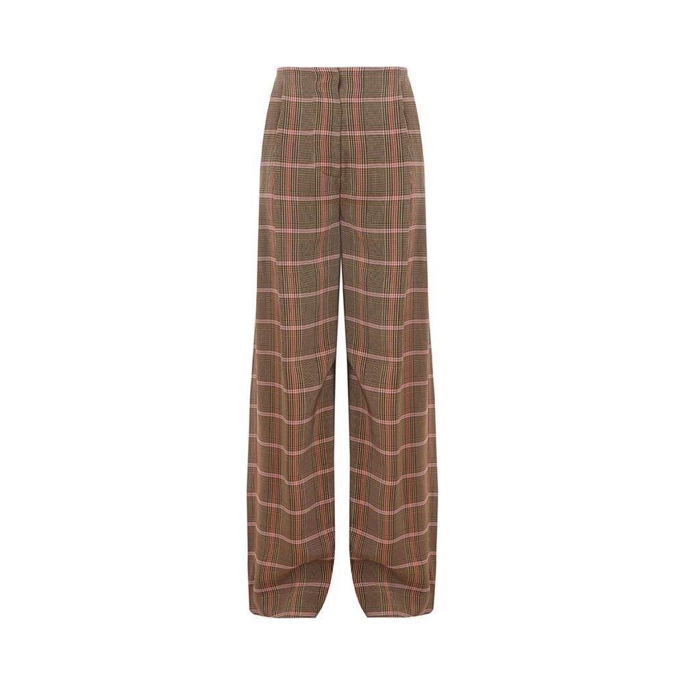 Lardini Elegant Brown Viscose Pants for Women Lardini