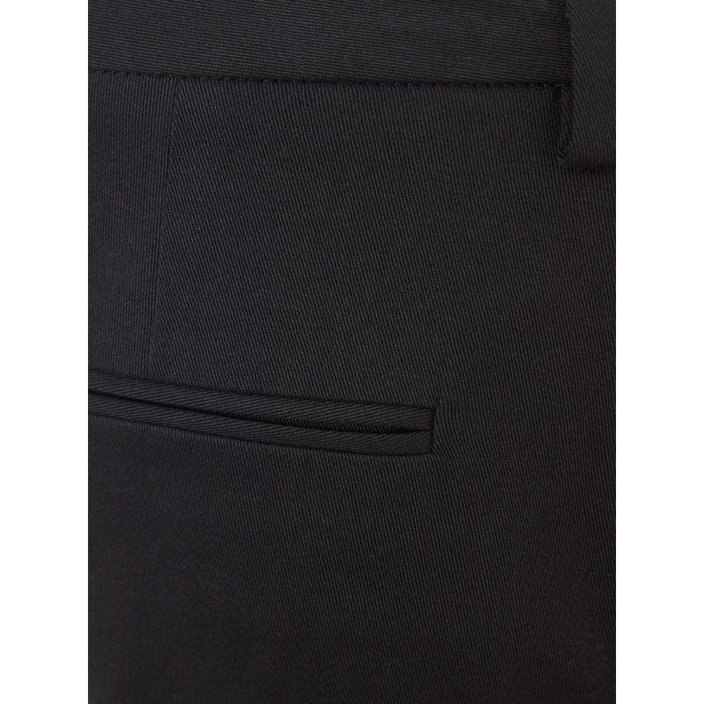 Lardini Italian Elegance Cotton Black Trousers Lardini