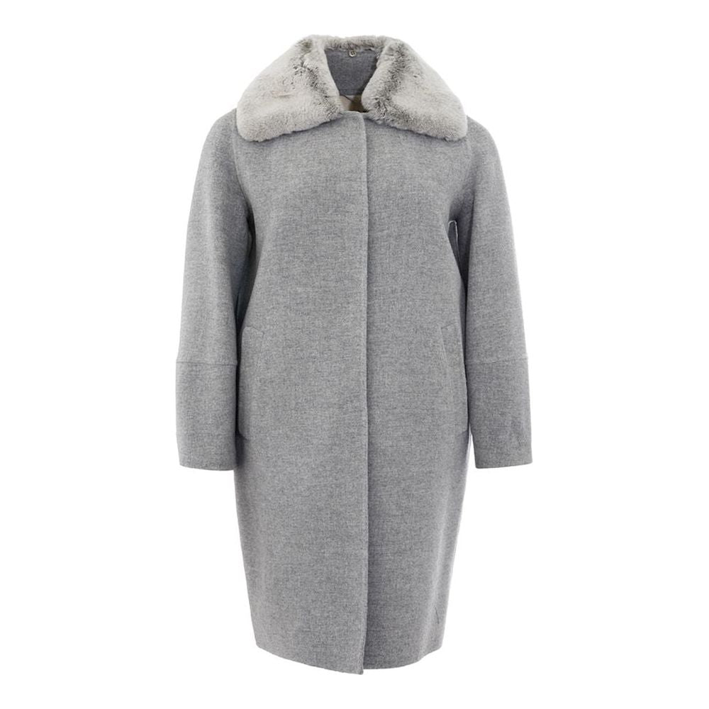 Herno Elegant Gray Wool Jacket for Timeless Style Herno