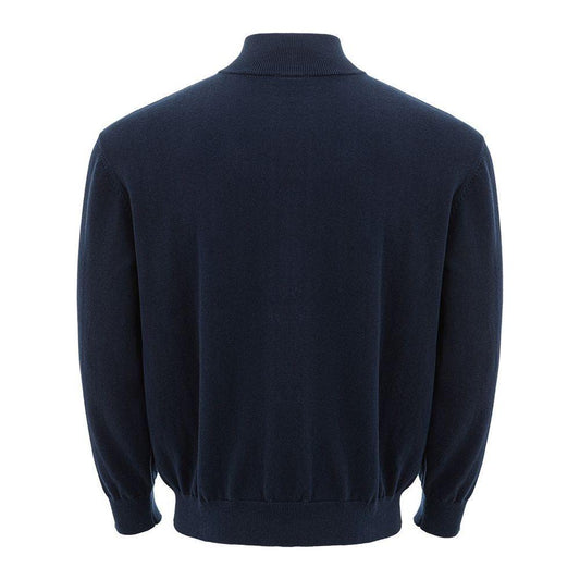 Armani Exchange Blue Cotton Sweater Armani Exchange