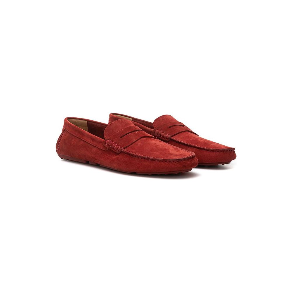 Bally Elegant Bordeaux Leather Loafers for Men Bally