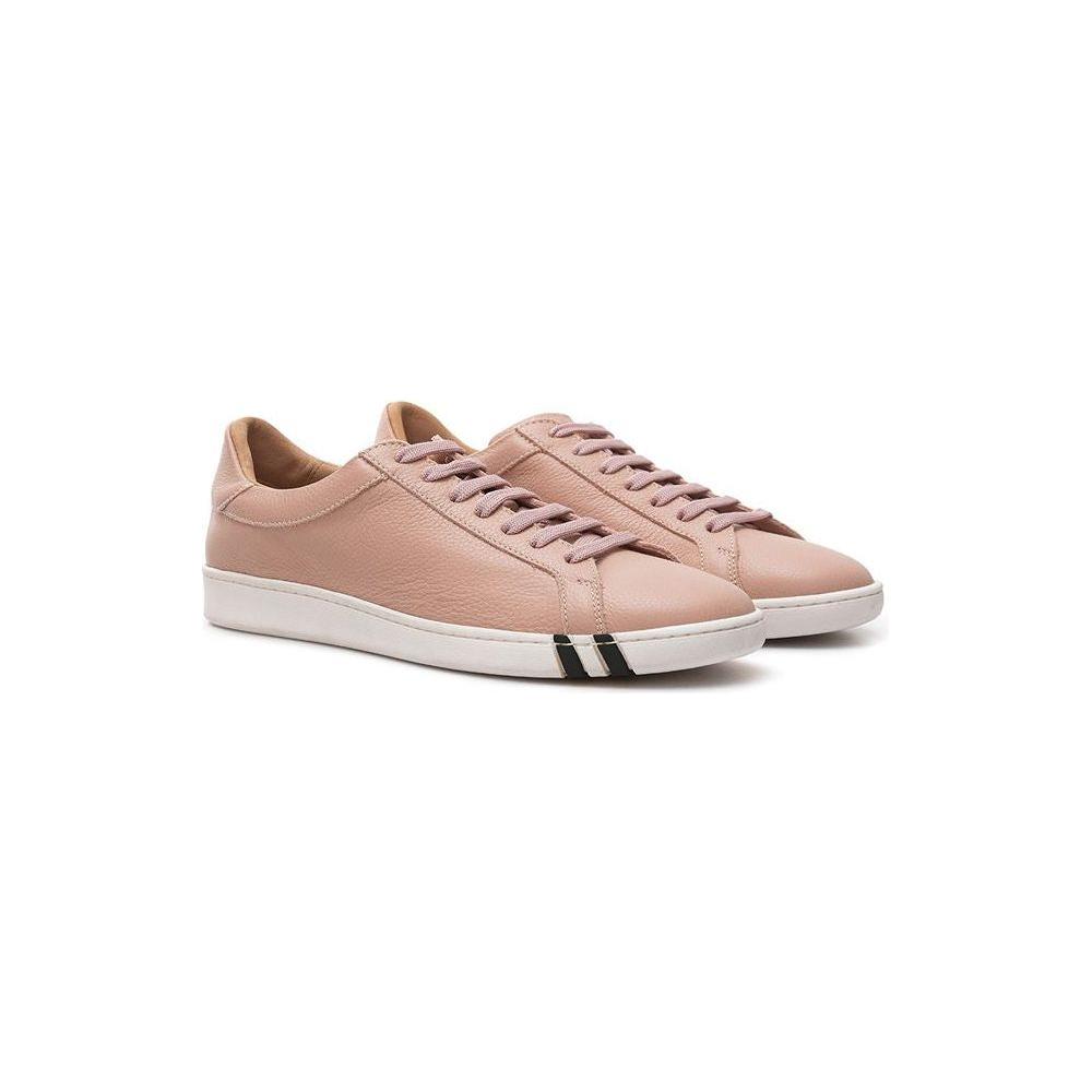 Bally Elegant Pink Leather Sneakers for Women Bally