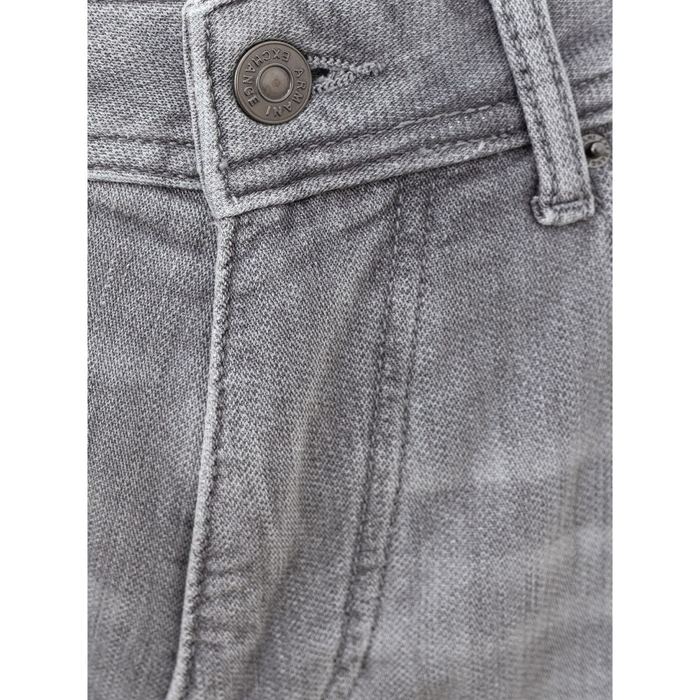 Armani Exchange Sleek Gray Cotton Denim Essentials Armani Exchange