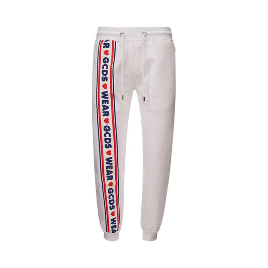 GCDS Elevate Your Wardrobe with Chic White Cotton Pants GCDS