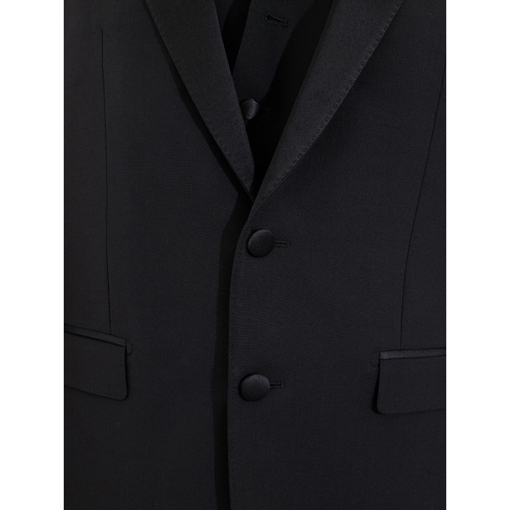 Dolce & Gabbana Elegant Black Wool Men's Suit Dolce & Gabbana