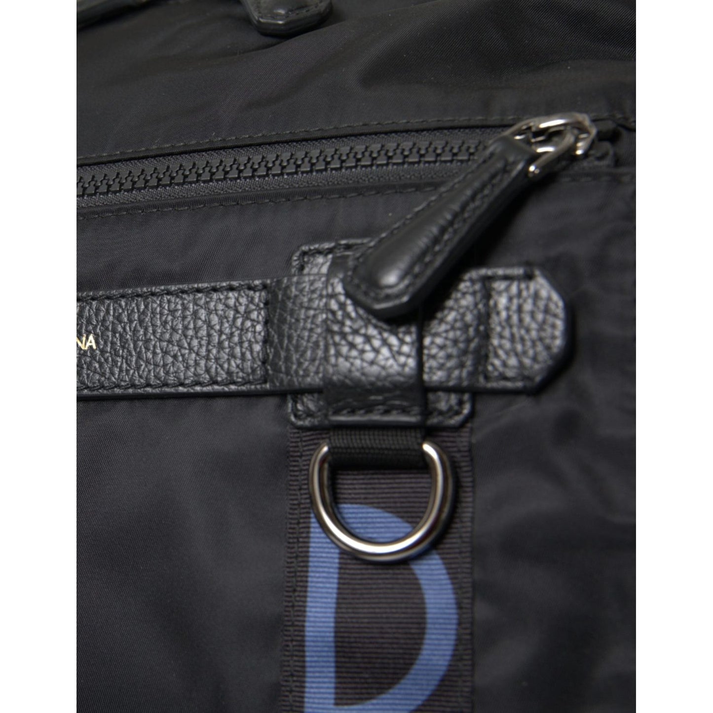 Dolce & Gabbana Black Nylon DG Logo School Backpack Men Bag Dolce & Gabbana