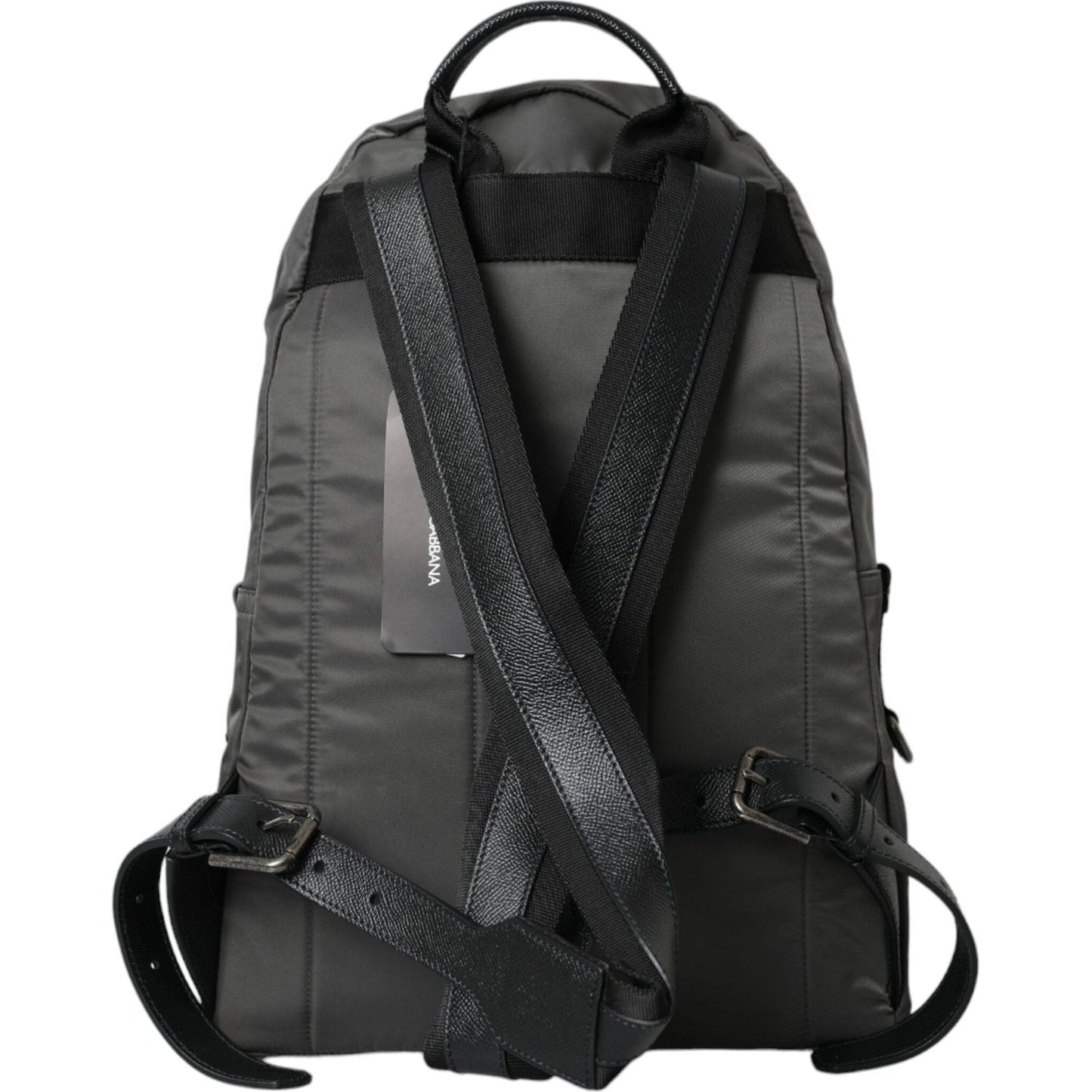 Dolce & Gabbana Dark Gray Nylon #DGFamily Patch Men Backpack Bag Dolce & Gabbana