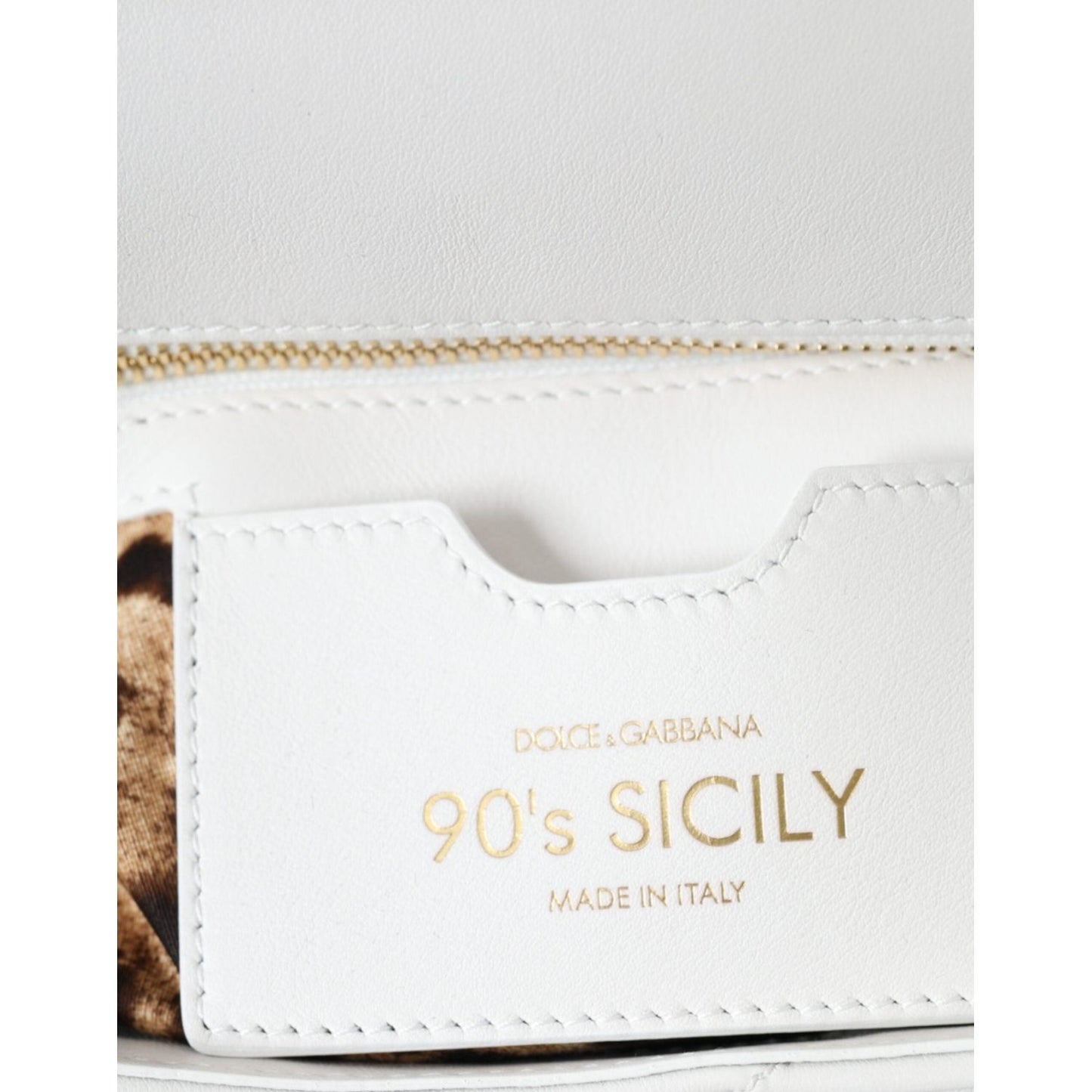 Dolce & Gabbana White Calf Leather 90's SICILY Shoulder Satchel Bag Dolce & Gabbana