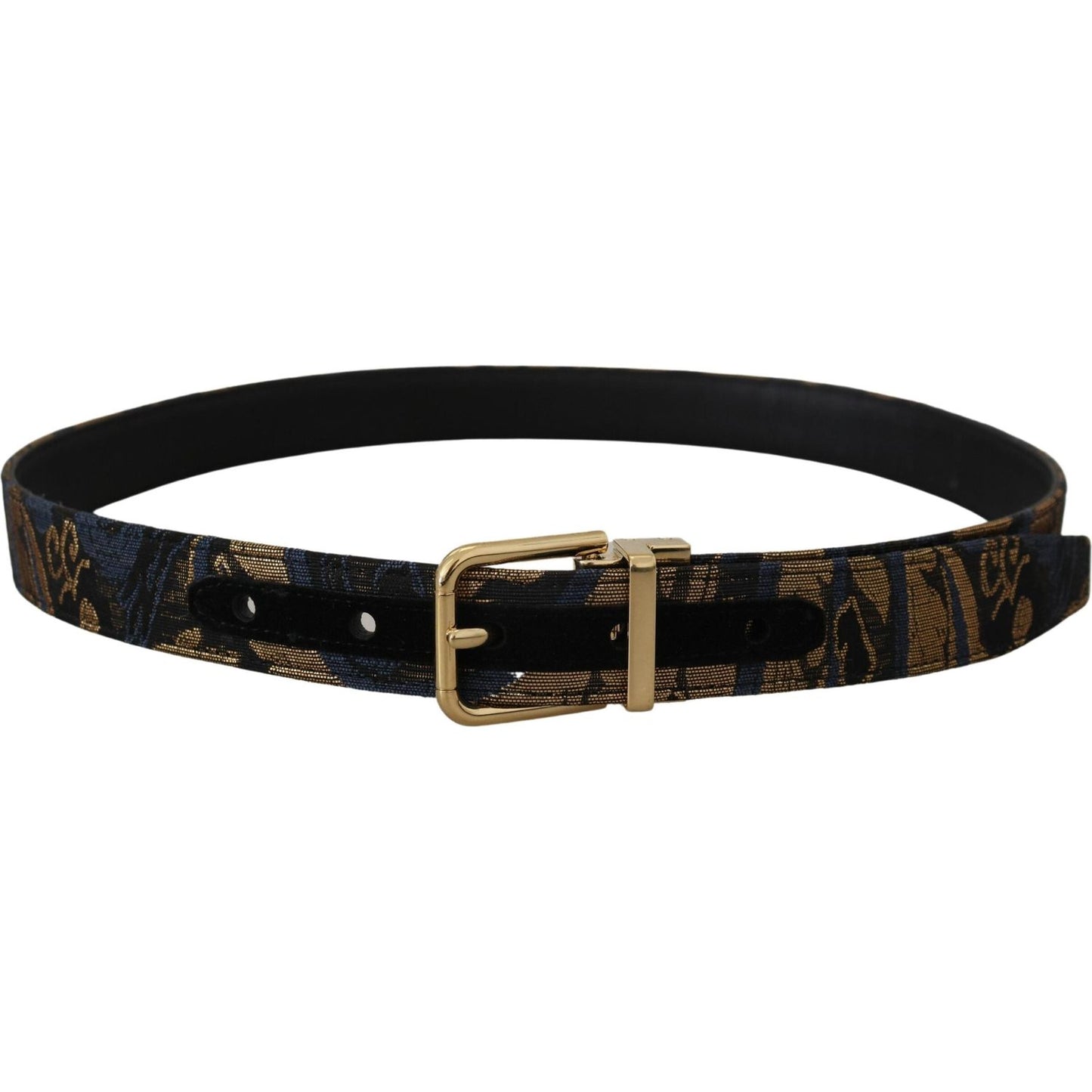 Dolce & Gabbana Multicolor Jacquard Leather Logo Buckle Belt 1728,5 Inches,67345645728,75 cm / 29,Accessories,Belts - Accessories,Belts - Women - Accessories,Dolce & Gabbana,Material: Leather,Multicolor,New with tags,Regular Belts - Belts - Accessories,Wo